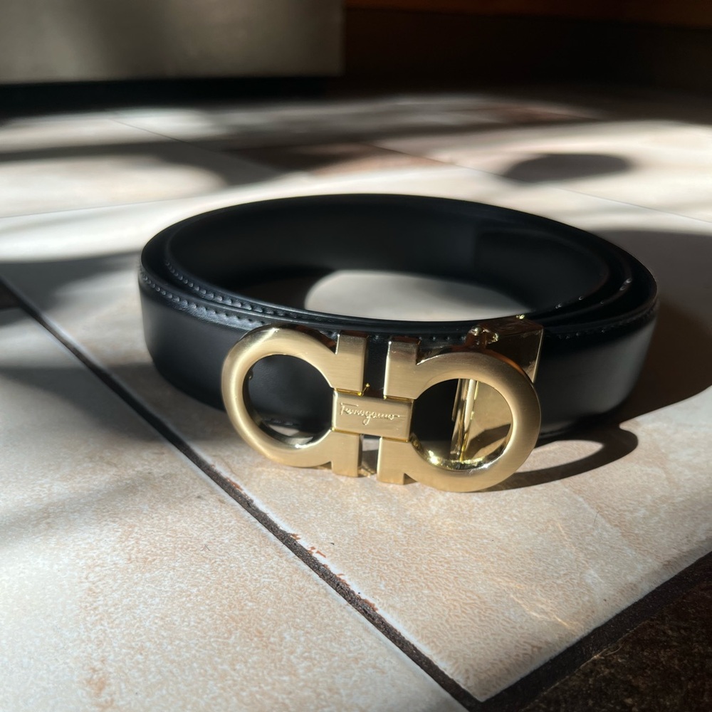 Men’s “Ferragamo” Belt | Gold Buckle | Size 48/120 | NO BOX OR RECEIPT